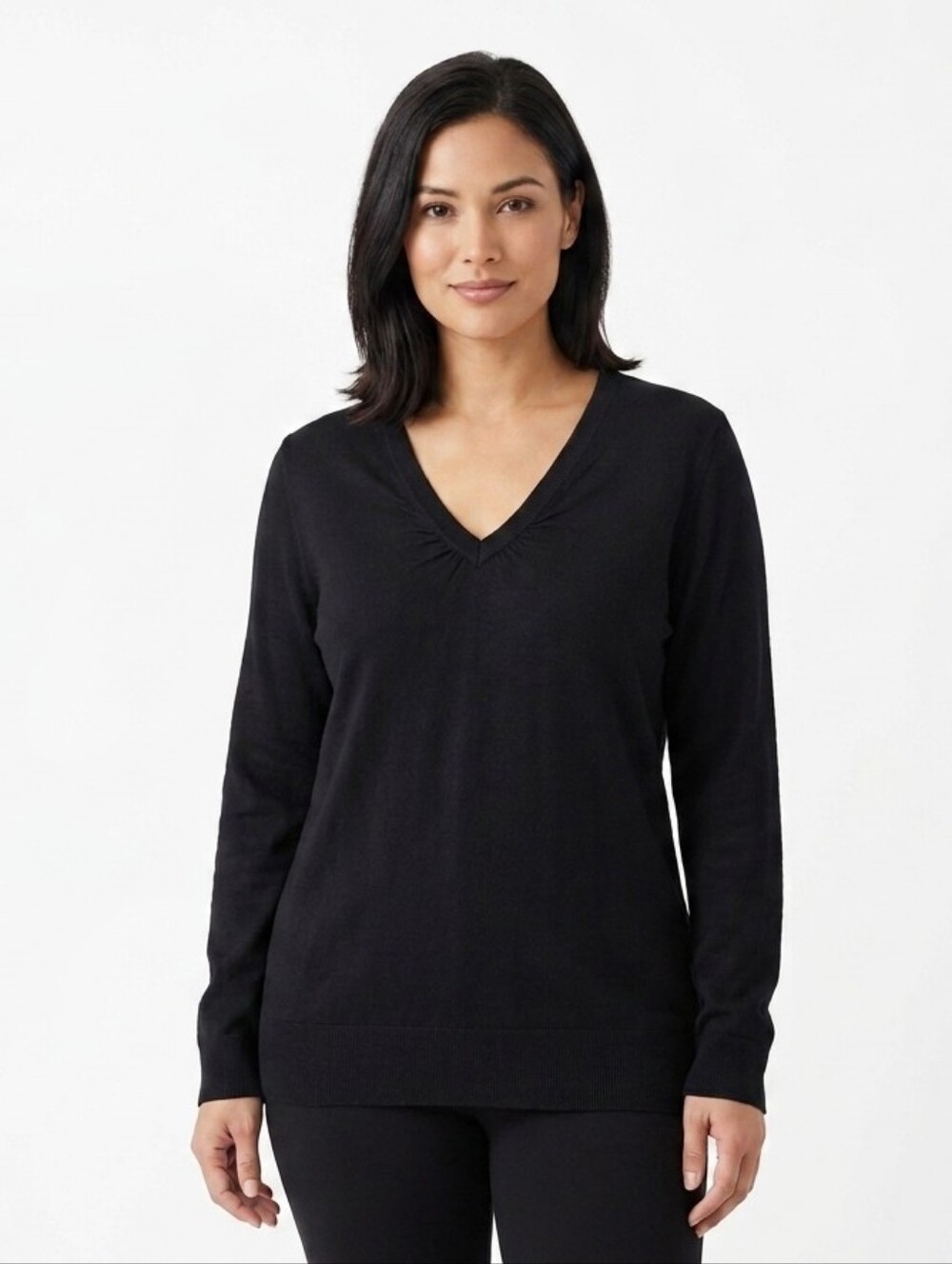 NWT ✨ Ricki's Black V-Neck Knit Sweater - Size XL - Soft & Cozy
